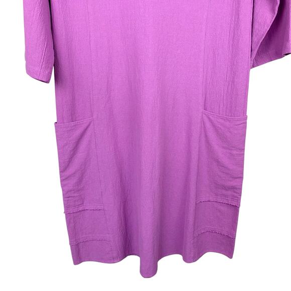 Soft Surroundings Carpe Diem Dress Purple Gauze Pockets Cotton Women's XS - Picture 8 of 10